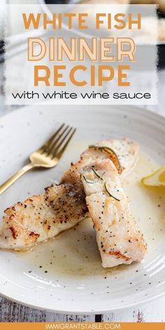 Elevate your dinner game with this scrumptious White Fish Dinner drizzled in a homemade White Wine Sauce. Not only is it gluten-free, but it's also super easy to prepare in under 30 minutes. Dive into this culinary delight tonight!