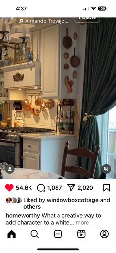 the kitchen is clean and ready to be used as a dining room or living room