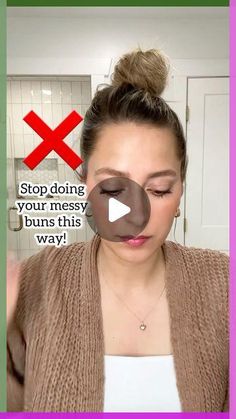 Easy Bun For Thick Hair Simple, Easy Next Day Hairstyles, Easy Long Hair Messy Bun, Hair In A Bun Outfit, Fine Hair Updo Easy Messy Buns, Bun For Work Easy Updo, Braid To Messy Bun, Cute Work Buns, Easy Top Buns For Medium Hair