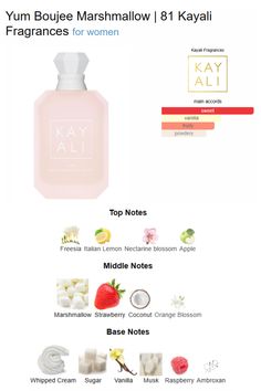 Kayali Yum Boujee Marshmallow, Perfume Organization, Fragrances Perfume Woman, Perfume Scents, Beauty Kit, Perfume Lover, Look Good Feel Good, Nectarine, Cream And Sugar