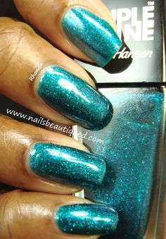 Sally Hansen Triple Shine Nail Color, Sparkling Water | Nails Beautiqued Water Nails, Bluish Green, Sparkling Water, Sally Hansen, Nail Color, Beauty Items