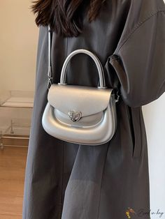 BirdinBag - Stylish Crossbody Handbag: Fashionable Solid Color Shoulder Bag with Timeless Elegance Bag Bag, Black Cross Body Bag, Square Bag, Cross Body Handbags, Timeless Elegance, Convertible, Pu Leather, Crossbody Bag, Color White