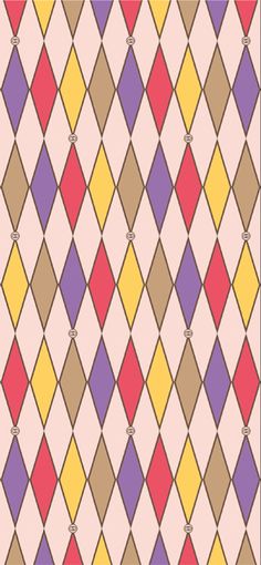 an image of a diamond pattern in pink, brown and yellow colors on a light pink background