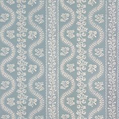 a blue and white wallpaper with an intricate design on it's side,