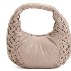 The Fahna Leather Shoulder Bag By Vince Camuto Has A Perfectly Rounded Shape With Beautiful Woven Details Inset On Front Panel. Perfect Size To Be Worn From Day To Night. Product Details About This Item: Fabric Type: Leather Origin Imported Closure Type Zipper Country Of Origin India About This Item: Leather Material Zipper Closure Beige Leather Bag With Intrecciato Weave, Leather Bag With Intrecciato Weave For Errands, Beige Leather Handheld Hobo Bag, Beige Bag With Intrecciato Weave For Errands, Handheld Beige Leather Hobo Bag, Leather Handheld Shoulder Bag With Intrecciato Weave, Handheld Leather Shoulder Bag With Intrecciato Weave, Beige Leather Satchel With Braided Handles, Vince Camuto Handbags