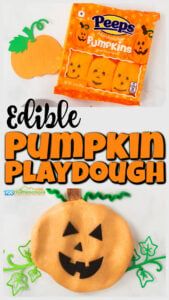 an advertisement for pumpkin play dough