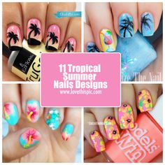 11 Tropical Summer Nails Designs summer nails nail summer nails nail designs tropical nails summer nail designs Nails With Palm Tree Design, Nail Designs Tropical, Nail Designs For Hawaii Vacations, Tropical Gel Nail Designs, Luau Nails Hawaiian, Disney Tropical Nails, Aloha Nails Hawaiian Flowers, Bahama Nail Ideas, Tropical Nails Acrylic