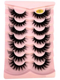 7pairs Soft & Fluffy Faux Mink Eyelashes Cat Eye 8d 3d Water Mink Natural Cross False Eyelashes Makeup Thick Eyelashes Black    Synthetic Fiber  Full Strip Lashes   Beauty Tools, size features are:Bust: ,Length: ,Sleeve Length: Lashes Design, Eyelashes Cat Eye, Essence Makeup, Perfect Eyelashes, Eyelashes Makeup, Makeup Artist Tips, Makeup Help, Thicker Eyelashes, Lashes Beauty