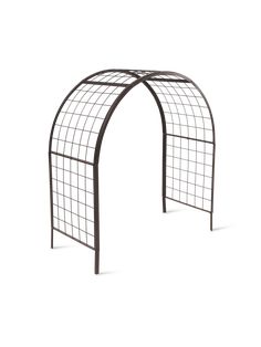 an arch made out of metal wire on a white background with the top half open