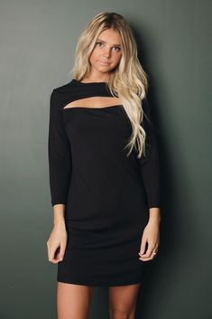 Fit is true to size. Sizing: Small 0-4 Medium 6-8 Large 10-12 XL 14-16 Model is wearing a size small. 95%Polyester 5%Elastane Holiday Collection, Christmas Sale, Free Giveaway, Xl Dress, Stay Warm, Little Black Dress, Black Dress, Shop Now, Unique Items Products