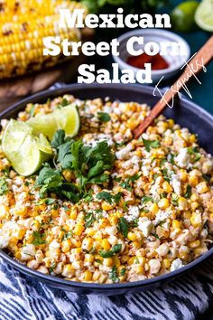 mexican street corn salad with cilantro and lime