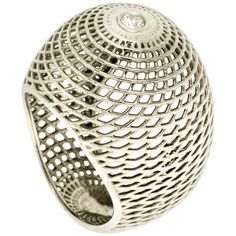 READY TO SHIP Diamond Ring 18k White Gold Cocktail Ring White Gold Dome Ring Women's Statement Ring Unique contemporary ring This ring is a magnificent combination of tradition and modernity. It designed as a net ring in classic Bombe structure. This ring is made of white gold. Finger Size in stock: 18k white gold - US Size 7 / European size 54.5 - DETAILS - Metal: 18k white solid gold Band Width: app. 9mm - 21.5mm Band Height: app. 10 mm Diamonds Parameters: 0.1 CT - SHIPPING - Packed in an ele Large Diamond Rings, Gold Dome Ring, Statement Rings Unique, Finger Band, Solid Gold Band, Gold Cocktail Ring, Contemporary Ring, Dome Ring, Ring White Gold