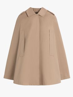 HALLEIGH Sand Cotton Cape | Mackintosh Classic Cape Outerwear For Work, Sewing Reference, Women Cape, Style Theory, Cape Designs, Cape Coat, Outerwear Outfit, Sand Beige, Ethiopia