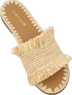 Natural Straw Sandals With Removable Insole, Natural Sandals With Textured Straw Sole, Vacation Slide Mules With Rubber Sole, Beige Straw Sandals With Textured Sole, Vacation Mules With Rubber Sole And Slide Shape, Woven Straw Open Toe Slides, Chic Beige Straw Mules, Spring Beige Straw Mules, Natural Straw Mules