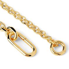 This single-to-double chain necklace from PDPAOLA™ at Zales creates interesting detail to complement your attire. Brass with 18K gold plate Small-link double-layer chain and larger single chain The large paperclip-link clasp integrates into the design 19.5 inches; hinged clasp Layer Chain, Double Chain Necklace, Layered Chains, Double Chain, Paper Clip, Double Layer, Chain Necklace, 18k Gold, Gold Plate