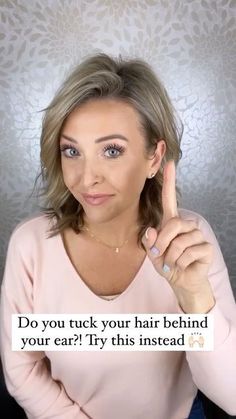 Hair Tuck, Short Hair Hacks, Hairdos For Short Hair, Bun Hair, Short Hair Updo, Hair Today, Hair Videos