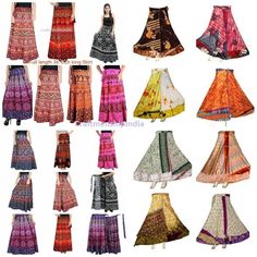 Mix Lot Indian Silk Cotton Long Skirts Women Wrap Bohemian Skirt Gypsy Hippie Boho Double Layer Skirt Up cycled Flamenco Wrap Blanket Tie Long Silk Skirt, Flamenco Skirt, Long Wrap Skirt, Bohemian Wrap, Boho Quilt, Dangle Belly Rings, Country Girls Outfits, Bohemian Skirt