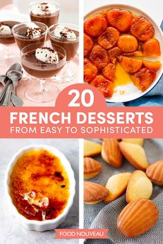 french desserts from easy to sophisicated, including almonds and other sweet treats