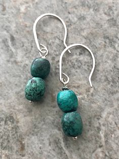 I bought these stones in Colorado. The ear wires are sterling. I believe these are from the King Manassa Mine. Turquoise Sterling Silver Earrings With Ear Wire, Turquoise Sterling Silver Earrings With Lever Back, Bling Things, Turquoise Dangle Earrings, Hardware Jewelry, Silver Turquoise Earrings, Turquoise Earrings Dangle, Rustic Jewelry, Earrings Minimalist