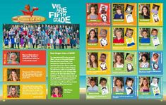 a brochure with pictures of children in different colors and sizes, including the words we are fifth grade