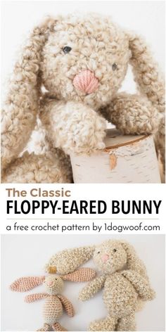 the classic floppy - eared bunny is a free crochet pattern by iglwoof