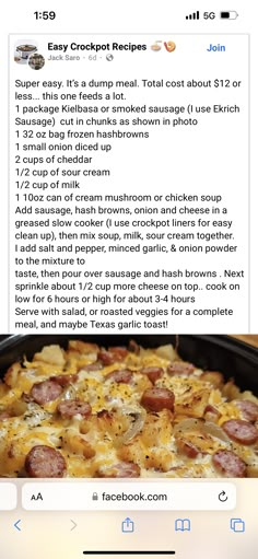 an image of a recipe on the app