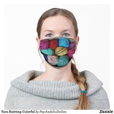 Yarn Knitting Colorful Adult Cloth Face Mask Yarn Knitting, Cloth Face Mask, Own Style, Yarn Shop, Ear Loop, Be Proud, Face Cover, A Face, Knitting Yarn