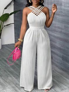 Straps Jumpsuit, Harem Jumpsuits, Nice Clothes, Sleeveless Jumpsuits, Casual Everyday, Wide Leg Jumpsuit, Fashion Online Shop, Jumpsuits For Women, Front Pocket