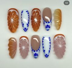 Extra Nails, Shell Nails, Korean Nail, Korean Nail Art, Manicure Nail Designs, Korean Nails, Y2k Nails, Glow Nails, Design Nail