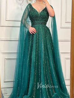 Modest Luxury, Dubai Party, Dresses For Wedding Party, Glamorous Evening Dresses, Modest Evening Dress, V Neck Prom Dresses, Women Dresses Classy, Dress Alterations, Green Gown