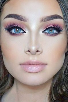 Pink Makeup Looks, Rose Gold Makeup Looks, Rosa Make-up, Eye Makeup Glitter, Makeup Cantik, Make Up Gold, Gold Makeup Looks, Makeup Tip, Rose Gold Makeup