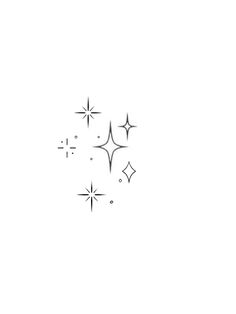 Sparkle Line Art, 6 Stars Tattoo, Twinkle Tattoo Design, Glitter Star Tattoo, Tattoo Sparkle Stars, Twinkles Tattoos, Star On Hand Tattoo, Star Tattoos Designs, Different Stars Drawing