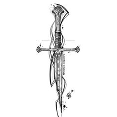 Lotr Anduril Tattoo, Narsil Tattoo Lord Of The Rings, Anduril Drawing, Lord Of The Rings Tattoo Ideas For Men, Simbelmynë Tattoo, Geometric Small Tattoo, Lord Of The Rings Drawing Sketches