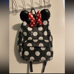 Nwot Disney Parks Exclusive Full Sized Backpack. Puffy Ears And A Red Bow. Super Cute. Smoke Free And Pet Free House. Ask Any Questions Or Make Me An Offer. Thanks! Home Free, Red Bow, Disney Parks, Minnie Mouse, Super Cute, Dots, Bag Lady, Backpacks, Disney