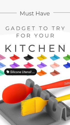 an image of kitchen utensils with the title must have gadget to try for your kitchen