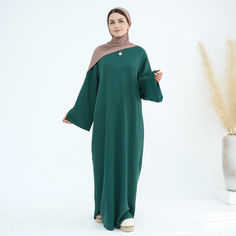 Stay warm and stylish this season with our Thick Winter Fall Knitted Abaya Dress, perfect for layering and everyday elegance. Casual Long Abaya For Winter, Casual Winter Abaya, Casual Long Winter Abaya, Wedding Dress Sweater, Fitted Long Sleeve Green Abaya, Eid Green Maxi-length Abaya, Luxury Modest Floor-length Abaya, Modest Fitted Floor-length Abaya, Modest Solid Color Floor-length Abaya