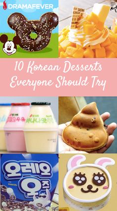 korean desserts that everyone should try to eat for breakfast or lunch, including donuts and milkshakes