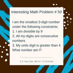 an interesting math problem for students