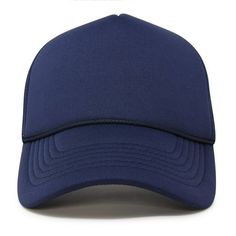 This popular baseball Trucker cap is made of Poly Foam, giving it a lightweight and comfortable feel. With a pre-curved bill, it provides optimal shading but you can still curve it to your liking! Has a adjustable strap for different sizing. Choose from 10+ colors to match your favorite team, or your outfit of the day. Made for the sports fanatic of any team theme. Designed to fit almost any head, this hat also has an adjustable snapback closure in the rear, in case you need a some extra room, a Moon Outfits, Navy Blue Hat, Blue Hats, Team Theme, Small Braids, Mesh Hat, Halloween Outfit, Blue Hat, Extra Room