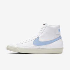 Nike Blazer Blue, Nike Blazer Mid 77 Outfit, Blazer Mid 77 Vintage, Nike Blazers, Nike Blazer Mid 77, Nike Blazer Mid, Nike Elite, Nike Air Jordans