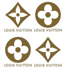 four different logos for louis vuitton, louis vuiton and louis vitton