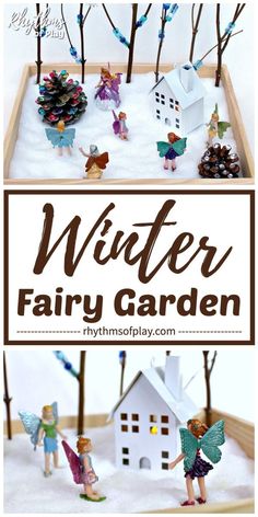 the winter fairy garden is perfect for kids to play in