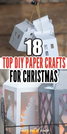 Find 18 easy and cute paper Christmas decor ideas to brighten up your holiday season. Crafts With Cricut, Paper Christmas Decor, Christmas Room Decor Diy, Printable Christmas Decorations, Cute Decorations, Vintage Paper Printable