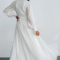 Reposhing This Item I Purchased From @Kk6178a. Loved It, But Ready To Rotate For Something New. Questions? Leave A Comment Below! Baltic Born, Maxi Dress Pattern, Chiffon Material, White Chiffon, Sleeve Maxi Dress, Long Sleeve Maxi, Off White Color, Every Girl, Long Sleeve Maxi Dress