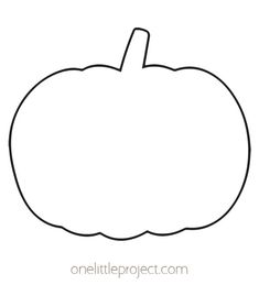 the outline of a pumpkin is shown in black and white