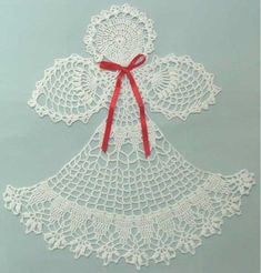 Angel Abriel Doily Crochet Pattern - Maggie's Crochet Free Crochet Doilies, Doily Angels, Crochet Angel Pattern, Crochet Lace Doily, Crochet Angels, Crochet Angel, Lace Doily, Angel Decor, Crochet Doily Patterns