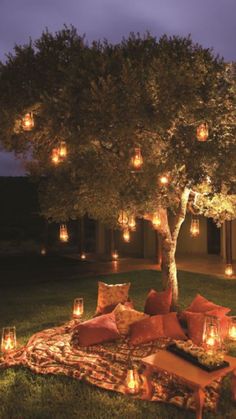 . Night Picnic, Dream Dates, Fesyen Rambut, التصميم الخارجي للمنزل, घर की सजावट, Romantic Dates, Dream House Decor, The Grass, Backyard Decor