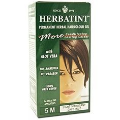 Herbatint 5M Permanent Herbal Light Mahogany Chestnut Haircolor Gel Kit -- 3 per case. *** Read more reviews of the product by visiting the link on the image. (This is an affiliate link) #HairColor Chestnut Hair, Dark Blonde Hair Color, Chestnut Hair Color, Super Saver