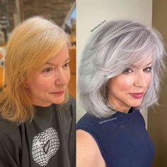 Best Haircuts For Fine Hair, Grey Hair Looks, Grey Hair Transformation, Beautiful Gray Hair, Best Haircuts, Natural Gray Hair, Bob Hairstyles For Fine Hair, Best Short Haircuts, Grey Hair Color