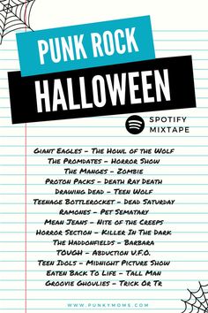 the punk rock halloween mix list